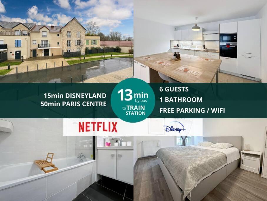 Le Cosy Villeneuve - Appartement Cosy Pour 6 A Disneyland Paris Kültér fotó
